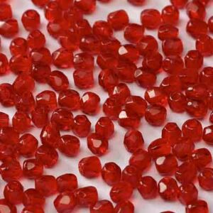 Glaskralen 5mm - Rood - 400st.